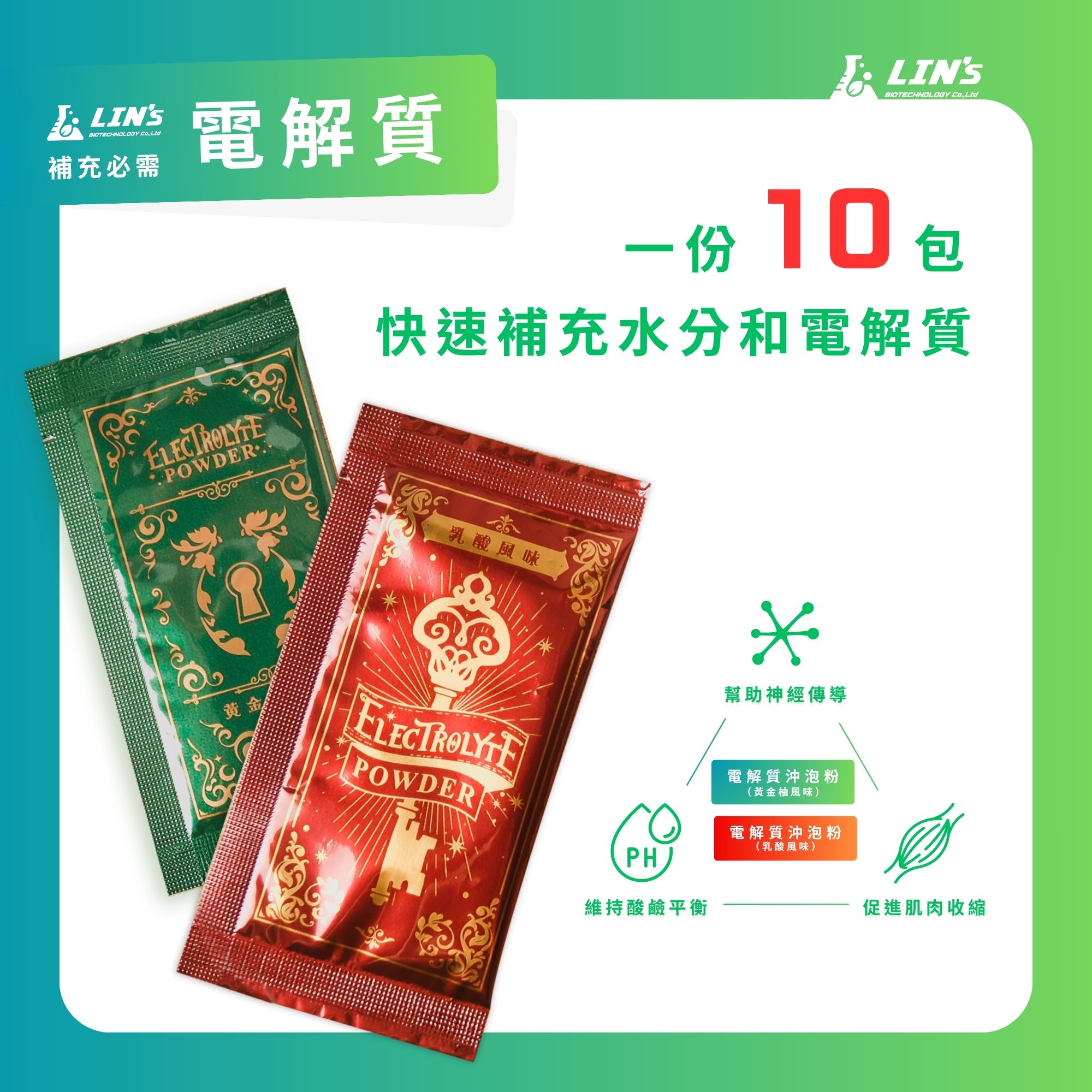 電解質沖泡粉 產品照｜林氏生物